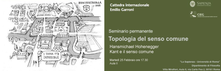 Seminario permanente - Topologia del senso comune - Hansmichael Hohenegger – Kant e il senso comune